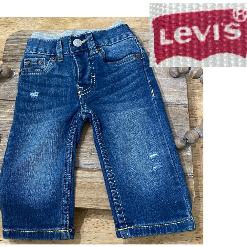 Levi’s Unisex Infant Sz 3 Months Denim‎ Pull On Jeans